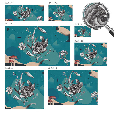 Removable wall mural wallpaper Flower eye