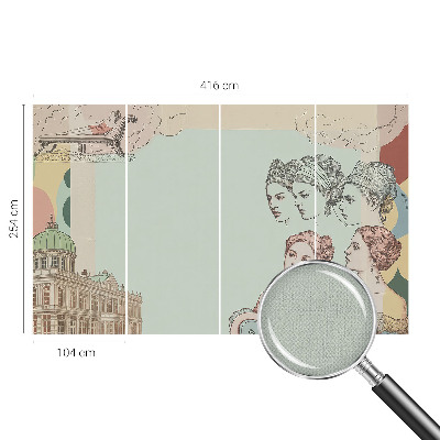 Removable wall mural Classic collage