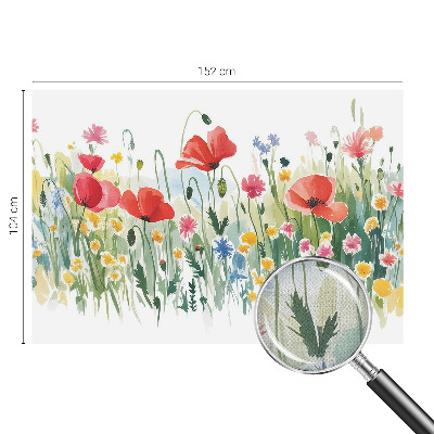 Peel and stick wall mural for living room Summer meadow