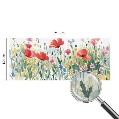 Peel and stick wall mural for living room Summer meadow