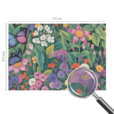 Peel and stick wall mural for bedroom with a floral explosion design