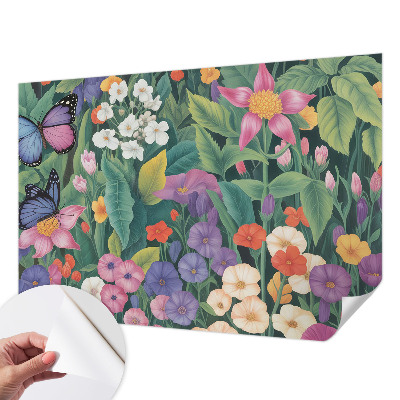 Peel and stick wall mural for bedroom Flower explosion