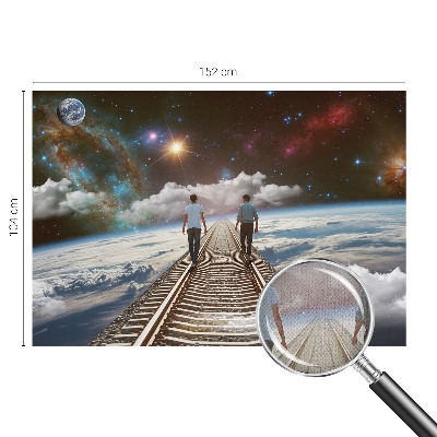 Peel and stick wall mural for kids' room Space journey