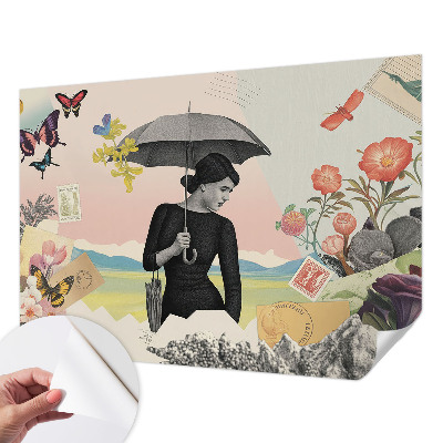 3D wall mural Romantic collage