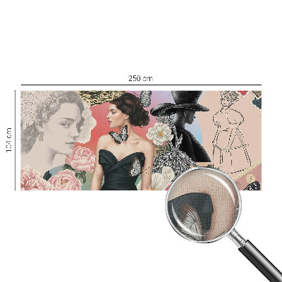 Nursery wall mural Flowers and portraits