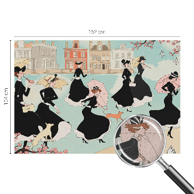 3D photo wallpaper mural Women walking
