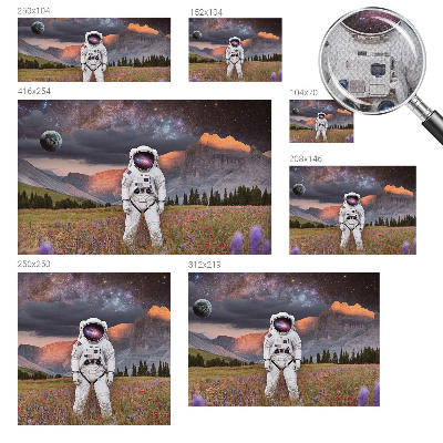 Peel and stick wallpaper mural Cosmic landscape