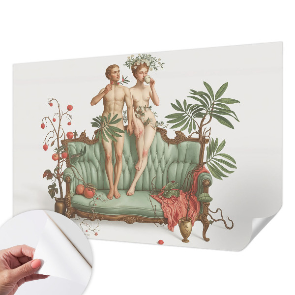 Baby room wall mural with a mysterious elegant design