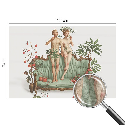 Baby room wall mural with a mysterious elegant design