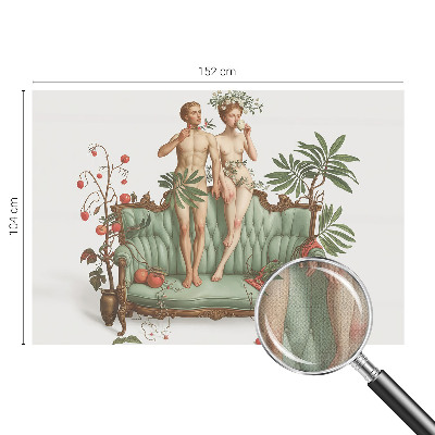 Baby room wall mural with a mysterious elegant design