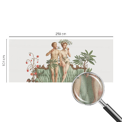 Baby room wall mural with a mysterious elegant design