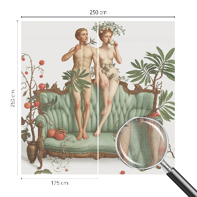 Baby room wall mural with a mysterious elegant design