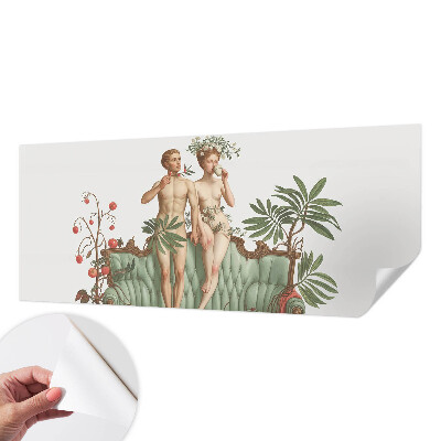 Baby room wall mural with a mysterious elegant design