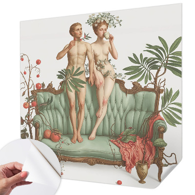 Baby room wall mural with a mysterious elegant design
