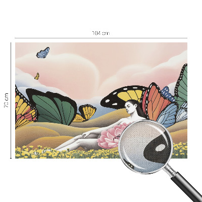 Peel and stick wallpaper mural Butterfly meadow