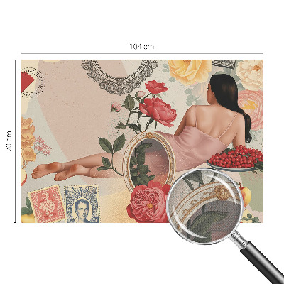 Self-adhesive wall mural Floral elegance