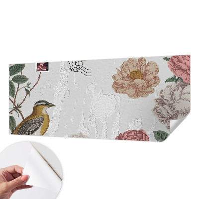 Stick-on wall mural Vintage flowers