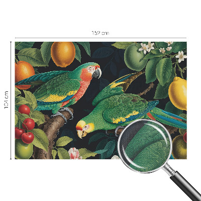 Removable wall mural with a tropical adventure design