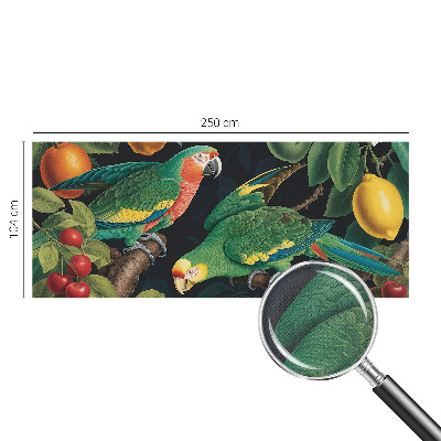 Removable wall mural with a tropical adventure design