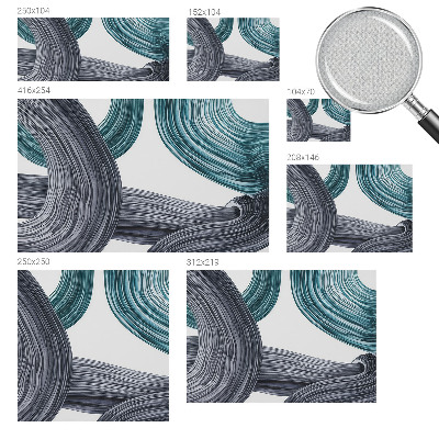 3D photo wallpaper mural with fluid lines design