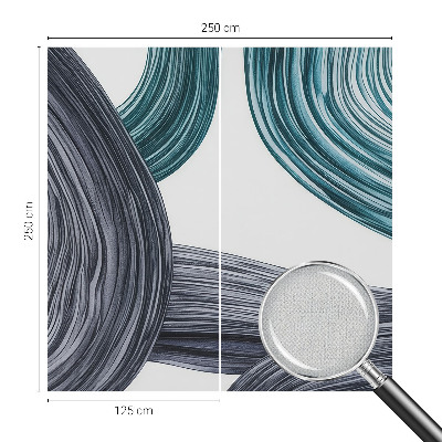 3D photo wallpaper mural with fluid lines design
