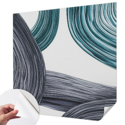 3D photo wallpaper mural with fluid lines design