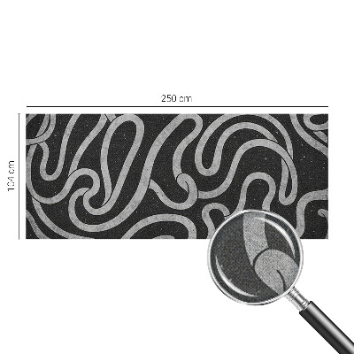 Peel and stick wall mural for living room Twisted shapes