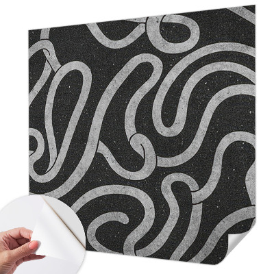 Peel and stick wall mural for living room Twisted shapes