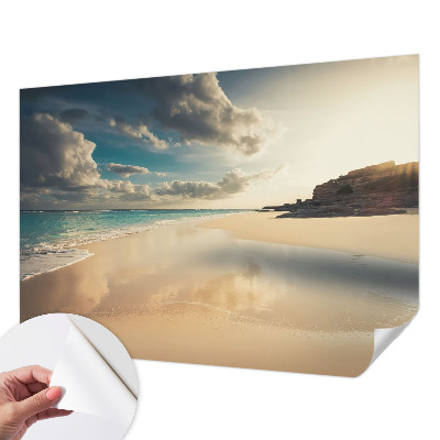 3D wall mural with a sunny coast design