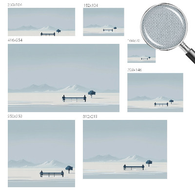 Nursery wall mural Minimalist landscape