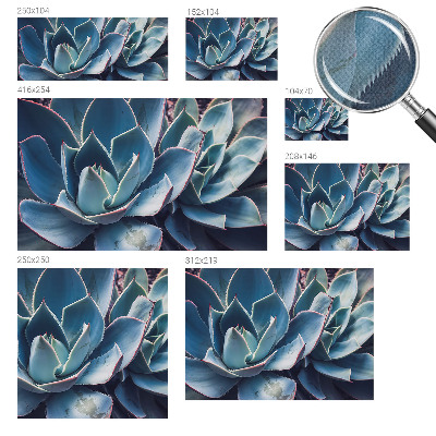 Children's wall mural with a green aloe design