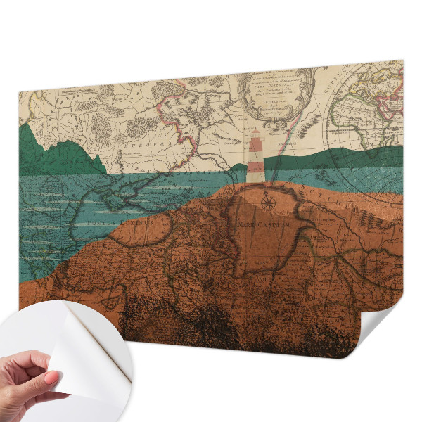 Peel and stick wall mural Historical map