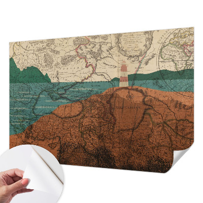 Peel and stick wall mural Historical map