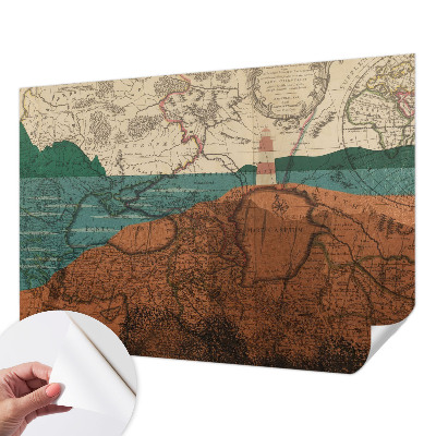 Peel and stick wall mural Historical map