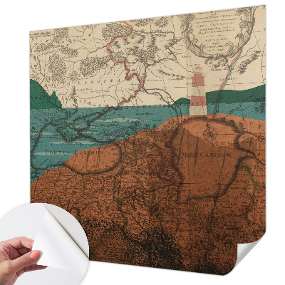 Peel and stick wall mural Historical map