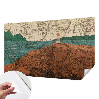 Peel and stick wall mural Historical map