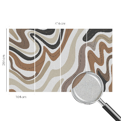 Peel and stick wallpaper mural with a harmonious waves design