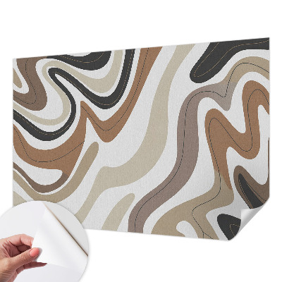 Peel and stick wallpaper mural with a harmonious waves design