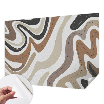 Peel and stick wallpaper mural with a harmonious waves design