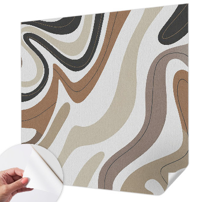 Peel and stick wallpaper mural with a harmonious waves design
