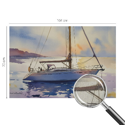 Self-adhesive photo wallpaper with a sailboat motif titled 
