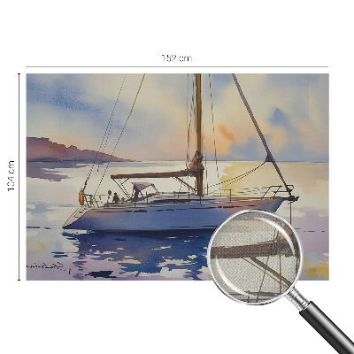 Self-adhesive photo wallpaper with a sailboat motif titled 