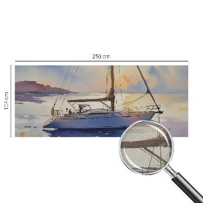 Self-adhesive photo wallpaper with a sailboat motif titled 