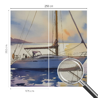 Self-adhesive photo wallpaper with a sailboat motif titled 