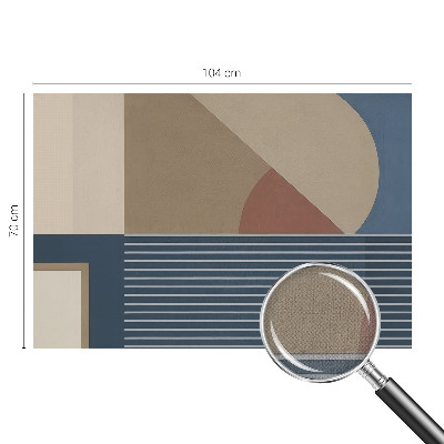 Self-adhesive wall mural with a harmonious geometric pattern