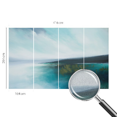 Removable wall mural with the Water Harmony design