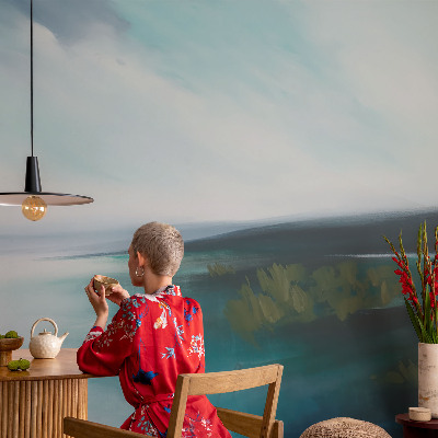 Removable wall mural with the Water Harmony design