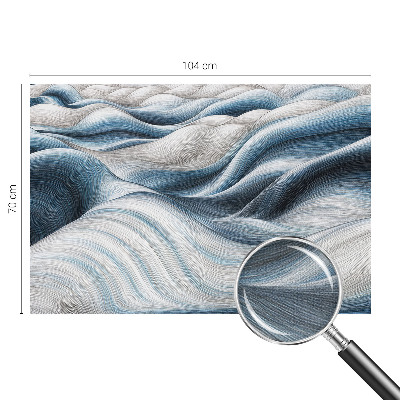 Removable wall mural wallpaper with a soft waves design