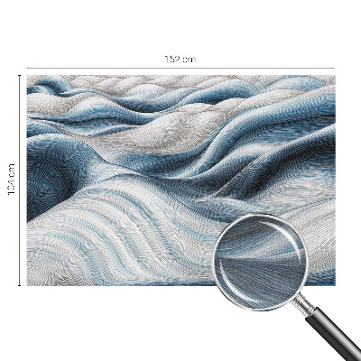 Removable wall mural wallpaper with a soft waves design