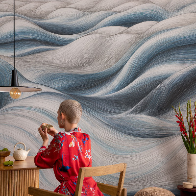 Removable wall mural wallpaper Soft waves